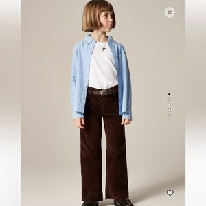 J. Crew Crewcuts Girls Sailor Corduroy Trouser with Heart Pockets French Press
